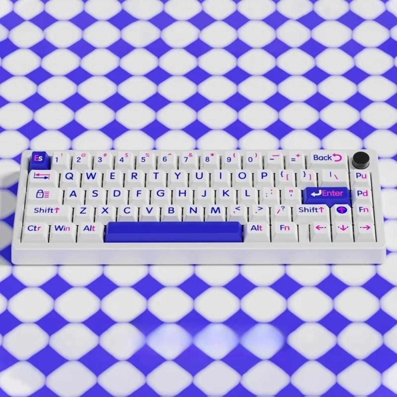 Klein Blue Keycap Set 125key PBT Custom Big Letter Keyboard Cap Cherry Profile Gaming KeyCap for Mechanical Keyboard