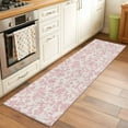 thumbnail image 3 of Farmhouse Pink Runner Rug 2x6 FT,Non Slip Hallway Rugs,Vintage Flower Leaf Botanical Plant Washable Soft Floor Carpet Throw Runner Carpet Long Rugs for Entryway Kitchen Bedside Sliding Door, 3 of 8