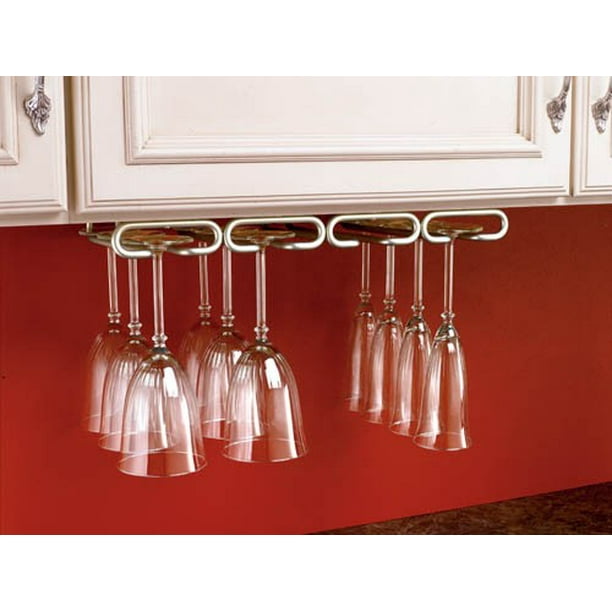 RevAShelf 11" Satin Nickel Under Quad Wine Glass Holder