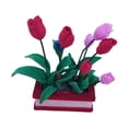 thumbnail image 2 of Casa de muñecas Flor 1:12 Escala Miniaturas Modelo Mini Florero Planta artificial Simulación Escena de vida Planta de jardín Tulipanes para adornos de, 2 of 8