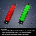 thumbnail image 4 of 2pc 6LED 12-24V Bus Trailer Boat Stern Light Side Marking Indicator Red + Green, 4 of 6