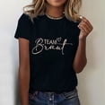 thumbnail image 2 of WEIWEN Braut T Shirts for Women Party Outfits for Bride Squad Casual Basic Tees Womens Summer Tops for Wedding Bride Shirts Black, XXXL, 2 of 4