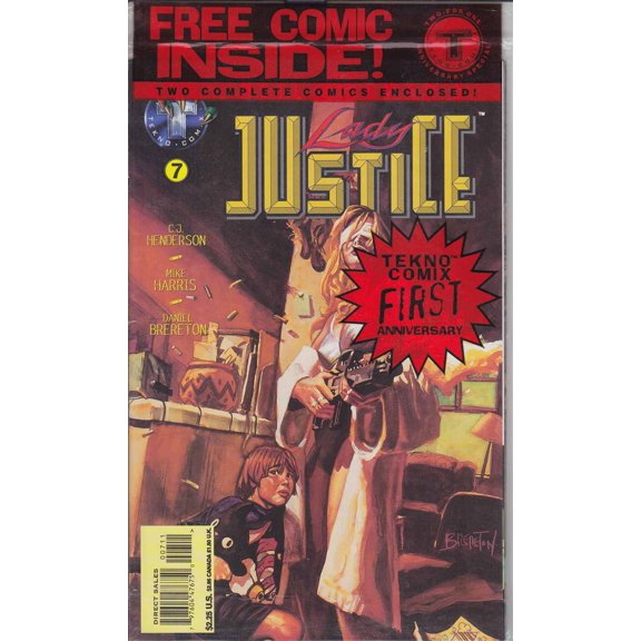 Lady Justice (Neil Gaiman's , Vol. 1) #7 (in bag) VF ; Tekno Comic Book