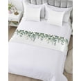 thumbnail image 5 of Xipuska Sage Green Eucalyptus Leaves Bed Runners for Cal King Size Bed, Decorative Bed Throws for Foot of Bed, Watercolor Botanical Floral Bed Runner Sofa Throw Bedding Scarf Slipcover for Bedroom, 5 of 6