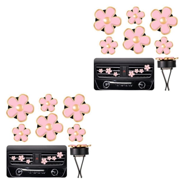 Maoww 6pcs/set Easy To Car Air Freshener For Convenient Freshness On Go Air Purifying Air Vent Clips pink 2Set