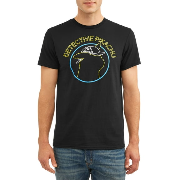 Men's Pokemon "Detective Pikachu" Graphic Tee, Available up to size 3XL