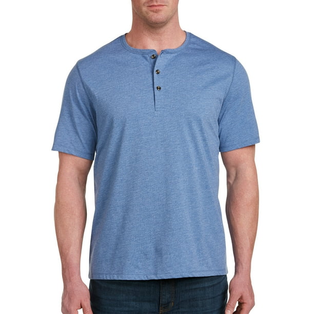 Harbor Bay by DXL Big and Tall Men's Wicking Jesery Henley Shirt, Light ...
