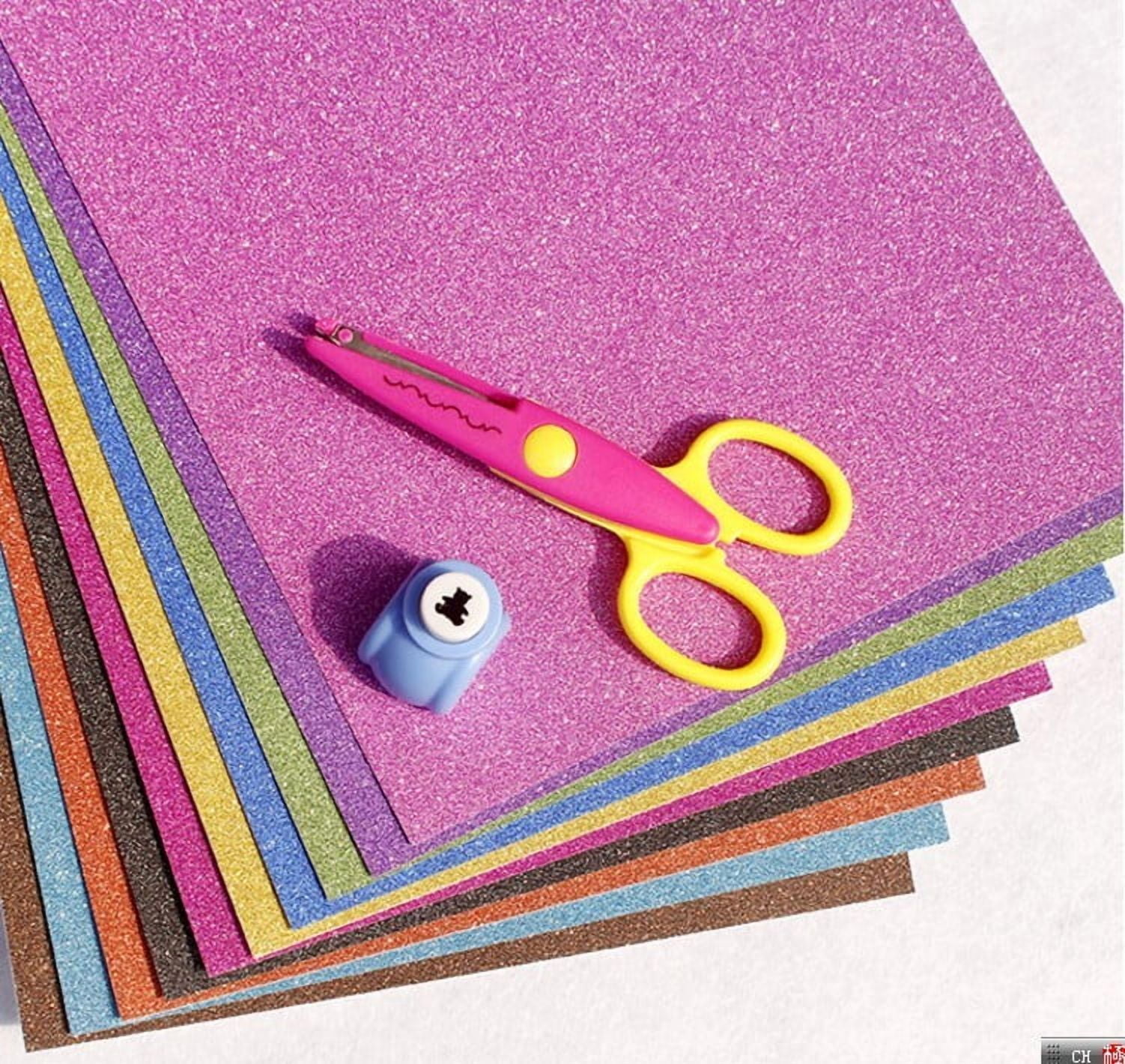 LEXSOMEO 50pcs Glitter Cardstock Paper Sparkly Paper Card Making Paper A4 Shiny Colored Craft Paper for Crafts and DIY Projects
