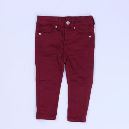 

Pre-owned Adriano Goldschmied Kids Girls Maroon Jeggings size: 12 Months