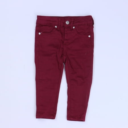 

Pre-owned Adriano Goldschmied Kids Girls Maroon Jeggings size: 12 Months