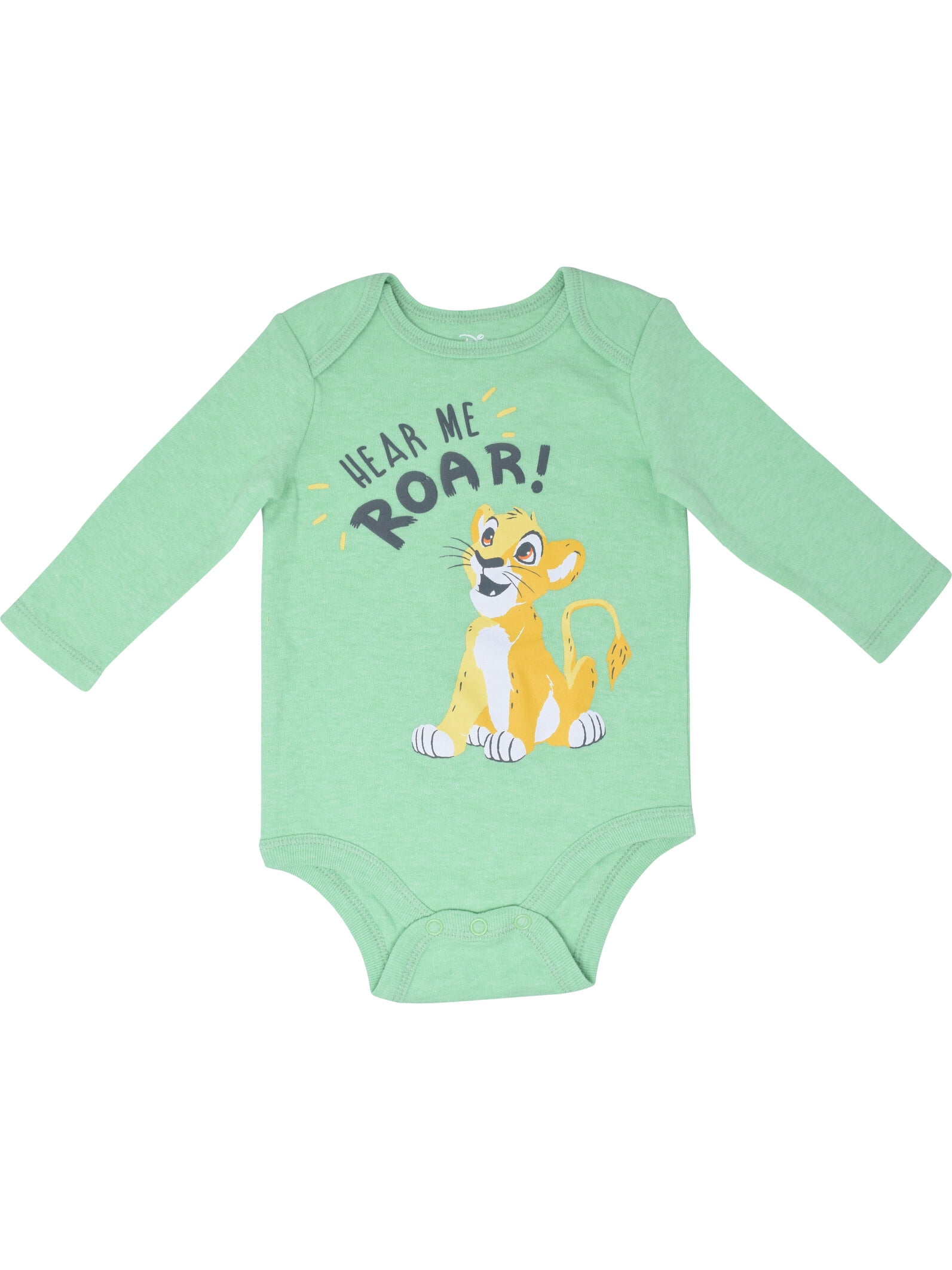Disney Lion King Simba Timon Pumbaa Newborn Baby Boys 3 Pack Bodysuits Newborn to Infant
