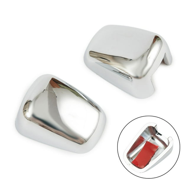 BUYISI 2Pcs Car Front Wiper Water Spray Nozzle Covers For Jeep For Grand For Cherokee 2011-2016 Exterior Part Abs Chrome Trim Silver