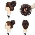 thumbnail image 2 of MY-LADY Synthetic Updo Messy Bun Hairpiece Wavy Curly Chignon Ponytail Thick Thin Hair Extensions Hair Wig(Black Brown Blonde Highlight), 2 of 8
