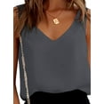 thumbnail image 4 of Womens Silk Satin Tank Tops Casual Sleeveless V Neck Camisole Blouses Summer Vest Basic Shirt, 4 of 5