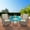 Rattan Beige Cushion, variant on 3-Piece Outdoor Swivel Rocker Set, Glider Rocking Chairs with Glass-Top Table and Thick Cushions