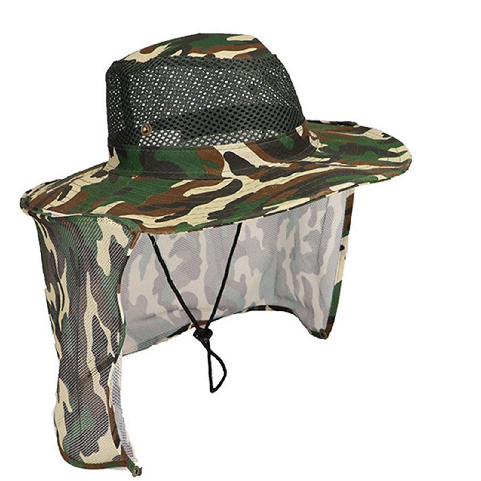 Wide Brims Camouflage Fisherman Caps Sun Protective Fishing Hat for Women Men Unisex Outdoor Camping Breathable Floppy Hat