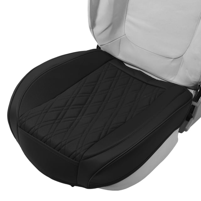 Funda para asiento de coche Unique Bargains, pad inferior negro de cuero sintético, rombo semiacerrado, estéreo universal para coche SUV camión 1 Pc