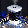 thumbnail image 1 of Humidificador ultrasónico de 1000 ml con 2 modos de niebla ajustables, apagado automático y luz nocturna colorida. Humidificador portátil USB para el hogar, la oficina, el salón y el dormitorio (blanc, 1 of 5
