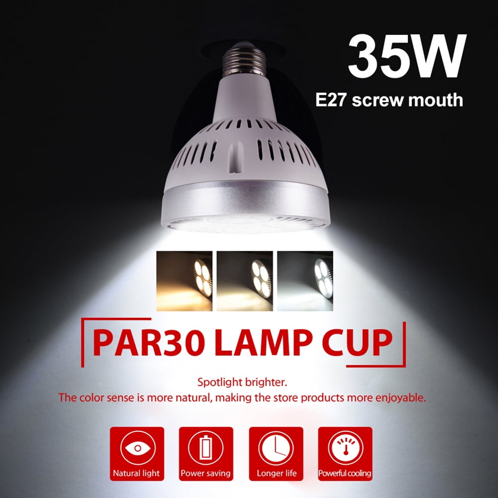 Specialiseren Vergelden kaart Yache E27 35W P30 PAR30 LED Bulb Light Super Bright Spotlight Lamp for Home  Studio - Walmart.com