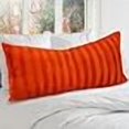 thumbnail image 3 of Cheer Collection Faux Fur Long Body Pillow - Accent Throw Pillow for Bed and Couch - Decorative Lumbar Pillow with Insert, Rust Orange (18" x 40"), 3 of 4