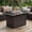 Brown-Glass Top, variant on LayinSun 44" Propane Gas Fire Pit Table, 55000 BTU Rectangular Fire Pit with Glass Wind Guard for Outside Patio Deck Garden Backyard