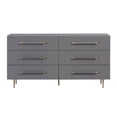 thumbnail image 3 of Trident Grey 6 Drawer Dresser, 3 of 4
