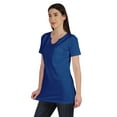 thumbnail image 3 of Inkmeso Long Length Notch Neck Top For Women Basic Cotton Tee Shirt w/ Pocket Patch Legging Top, 3 of 7