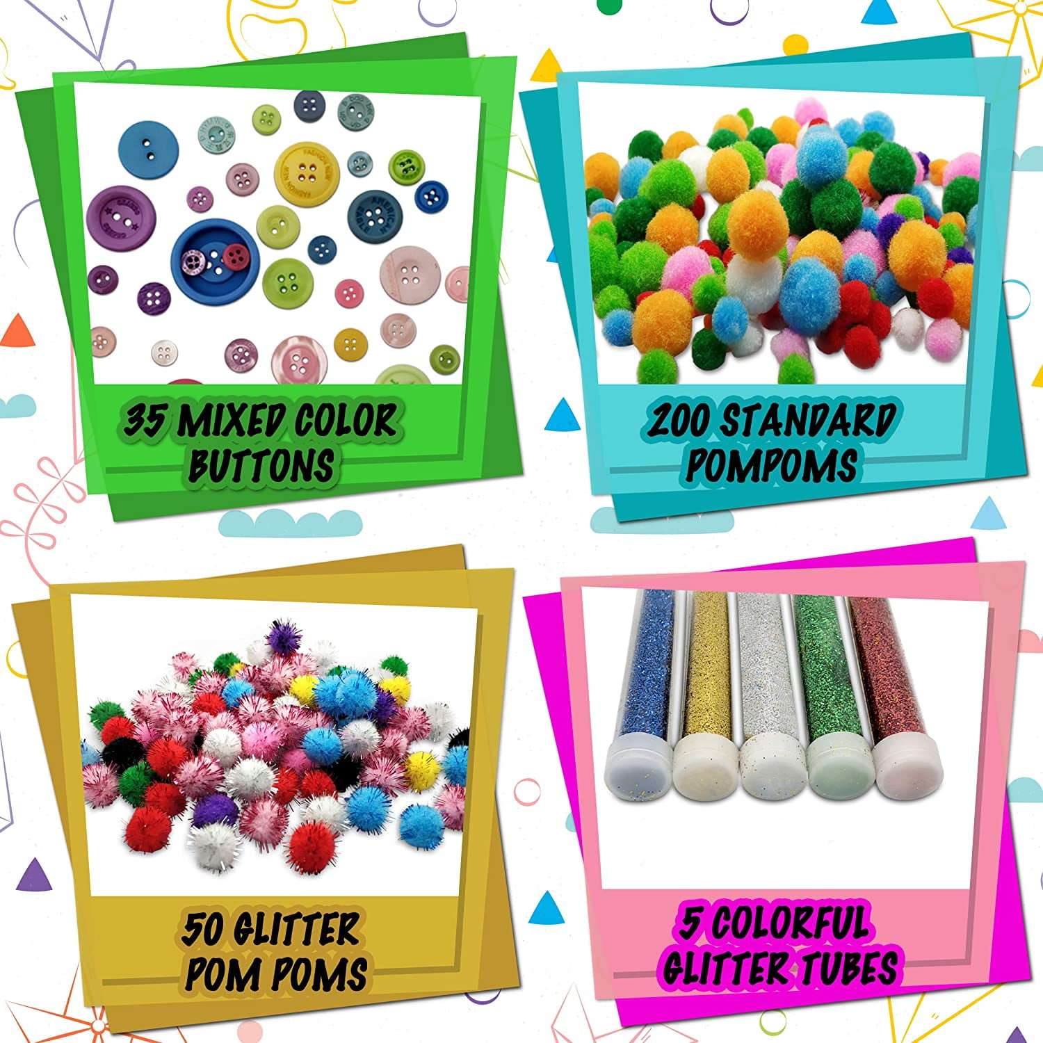 1500x Arts & Craft Supplies, Materials Educational Gift with Color