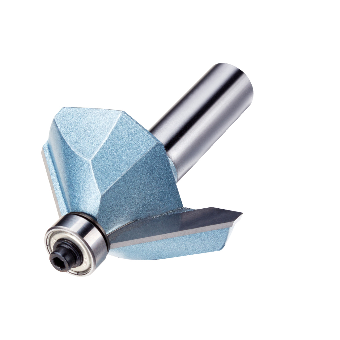 1" Cutting Length 1/2" Round Shank Tungsten Carbide 45 Degree Angle