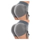 thumbnail image 4 of Qarigey Pantalones cortos de nido de abeja de cintura alta de melocotón para levantar la cadera, mallas cortas para gimnasio, entrenamiento Gris S 2Conjunto, 4 of 6