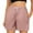Brown, variant on Bermuda Shorts for Women Casual Summer Drawstring Comfy Elastic Running Loose High Waisted Short with Pockets XS-3XL