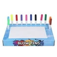 thumbnail image 1 of Kids Blow Marker Pen, Rich Color Educational Sealing Lid Fluorescent 8 Templates Safe Blow Airbrush Marker  for Preschool for Children Ocean Type, 1 of 7