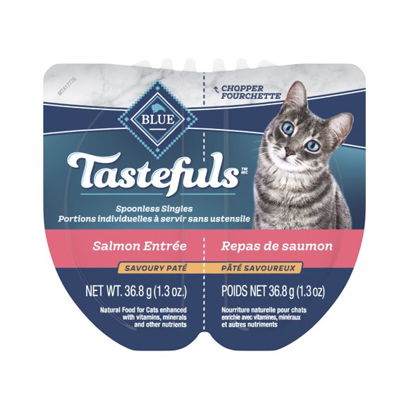 Blue Buffalo Tastefuls Spoonless Singles Salmon Pate Wet Cat Food for Adult Cats 85g