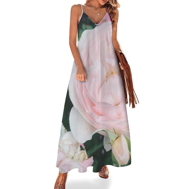 Vestido sin mangas rosa pastel rosa jardín rosa vestidos para mujer Vestidos de mujer Vestidos de mujer Vestido mujer