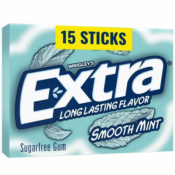 Extra Gum Smooth Mint Sugar Free Chewing Gum, Single Pack - 15 Stick