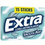 Extra Gum Smooth Mint Sugar Free Chewing Gum, Single Pack - 15 Stick