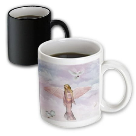 Beautiful Mum - 3dRose Beautiful Angel With Doves, Magic Transforming Mug, 11oz