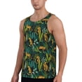 thumbnail image 2 of Salouo Jungle Leopard Yellow for Men's Tank Tops,Sleeveless Muscle Shirts for Men Quick Dry Workout Tank Top Gym Muscle Tee Fitness Bodybuilding Sleeveless T Shirt-XX-Large, 2 of 7