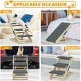thumbnail image 2 of Kinbor Dog Ramp Folding Pet Stairs, Portable 2-in-1 Pet Stair with Carry Handle, Non-Slip Carpet 3-Step Puppy Ladder for Dogs & Cats, 2 of 9