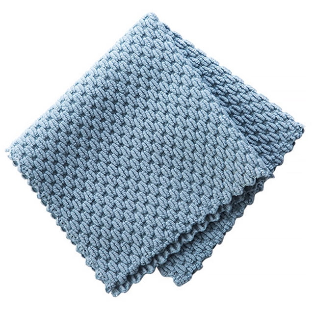 Yuarrent Paño de cocina, olla absorbente suave, vajilla, trapo de fibra Superfina, paño de toalla, accesorios de limpieza reutilizables, azul, Type1 NO1