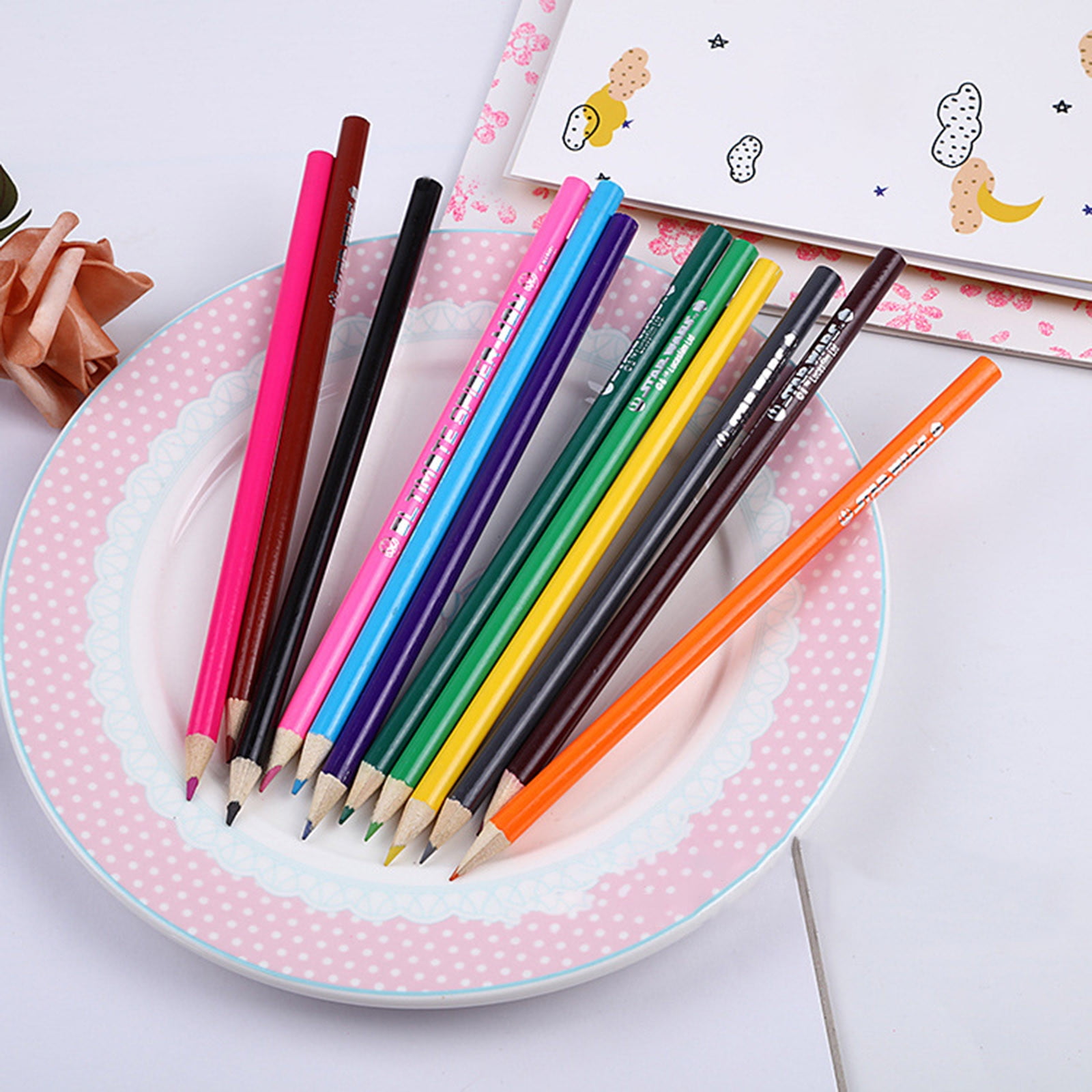 12pcs/set High-grade Colored Pencils, Ideal For Adult Coloring Books And  Children's Art Supplies, Back To School Stationery, Holiday Gifts