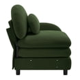 thumbnail image 3 of Green Teddy Fabric Curved Sofa - 34.25 in W for Living Room - 33.85, 3 of 6