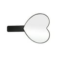 thumbnail image 1 of 1 Pc Espejo Cosmético en Forma de Corazón con Patrón de Pestañas para Mujeres, Ideal para Salones de Belleza y Viajes, Espejo de Plástico y Aluminio Negro, 1 of 3