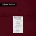 thumbnail image 6 of ROYALE Burgundy Duvet Cover Full Size - Washed Duvet Cover, 3 Piece Double Brushed Duvet Covers Set with Button Closure - 1 Duvet Cover 80x90 inches and 2 Pillow Shams - Comforter Cover, 6 of 8