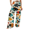 thumbnail image 2 of Wide Leg Palazzo Pants for Women Elastic Waist Wide Leg Relaxed Fit Casual Trousers with Drawstring, 2 of 5