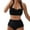 Black, variant on ANINEO Women Swimwear 2PCS Vintage Swimsuit Retro Ruched High Waist Bikini With Bottom Comfort Hawaii Summer Tropical Brazilian Beachwear