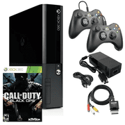 Restored XBOX 360 Model E Video Game Console, 4 GB, Call of Duty Squad, Black