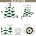 thumbnail image 2 of Ryvnso LED Bedside Table Lamp Checkered Geometric Bedroom Desk Lamps Nightstand Lampshade M, 2 of 7