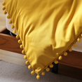thumbnail image 5 of Juego de edredón YIRDDEO tamaño king con pompón en forma de bola y flecos, color amarillo, 5 of 5