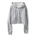 thumbnail image 3 of Sweatshirt Autumn And Winter Pullover Hoodie Midriff Long Sleeved Top Knitted Sweater Jackets Half Snap Pullover Women Womens Large Sweatshirt Hoodie Sweatshirt Hoodies Long Lined Jacket Graphic, 3 of 3